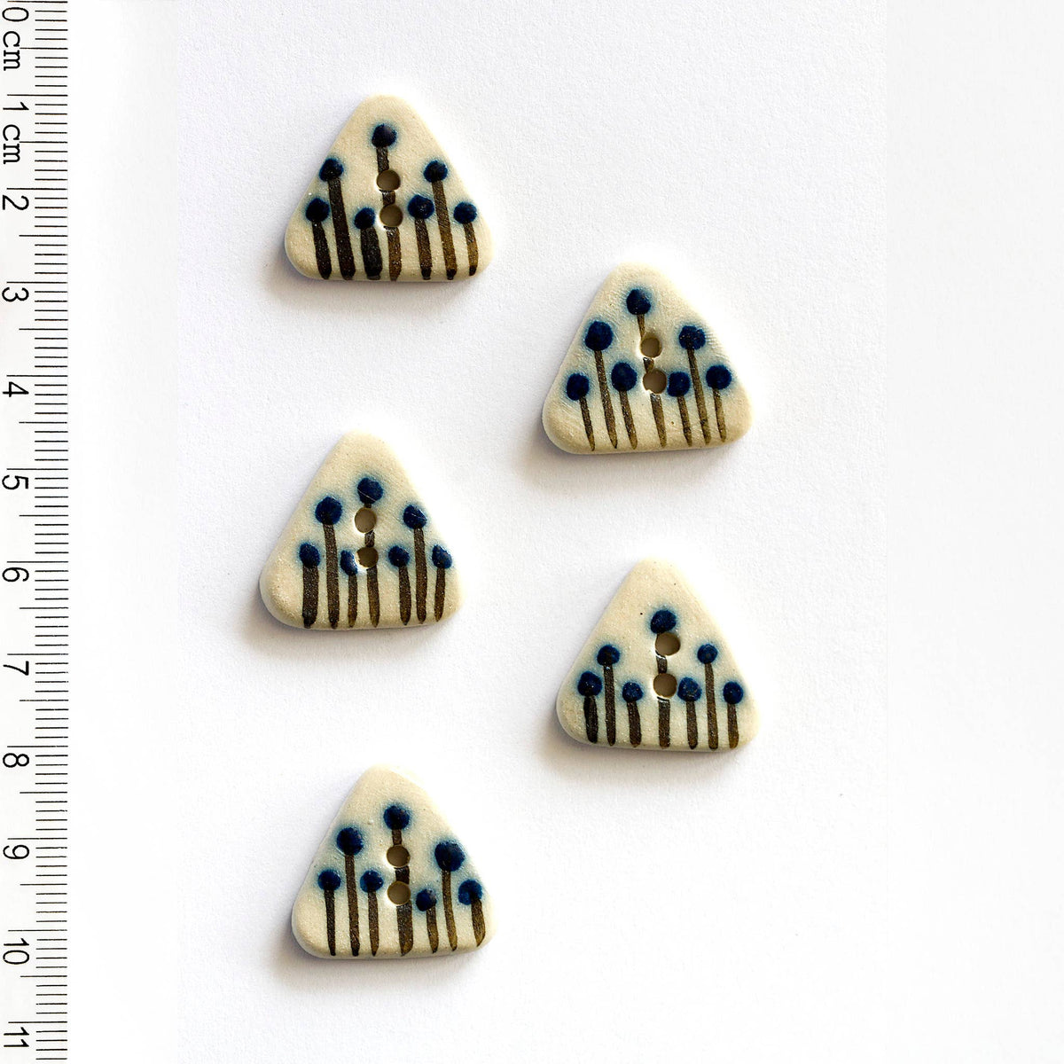 Floral Grass Hand-Painted Sewing Buttons