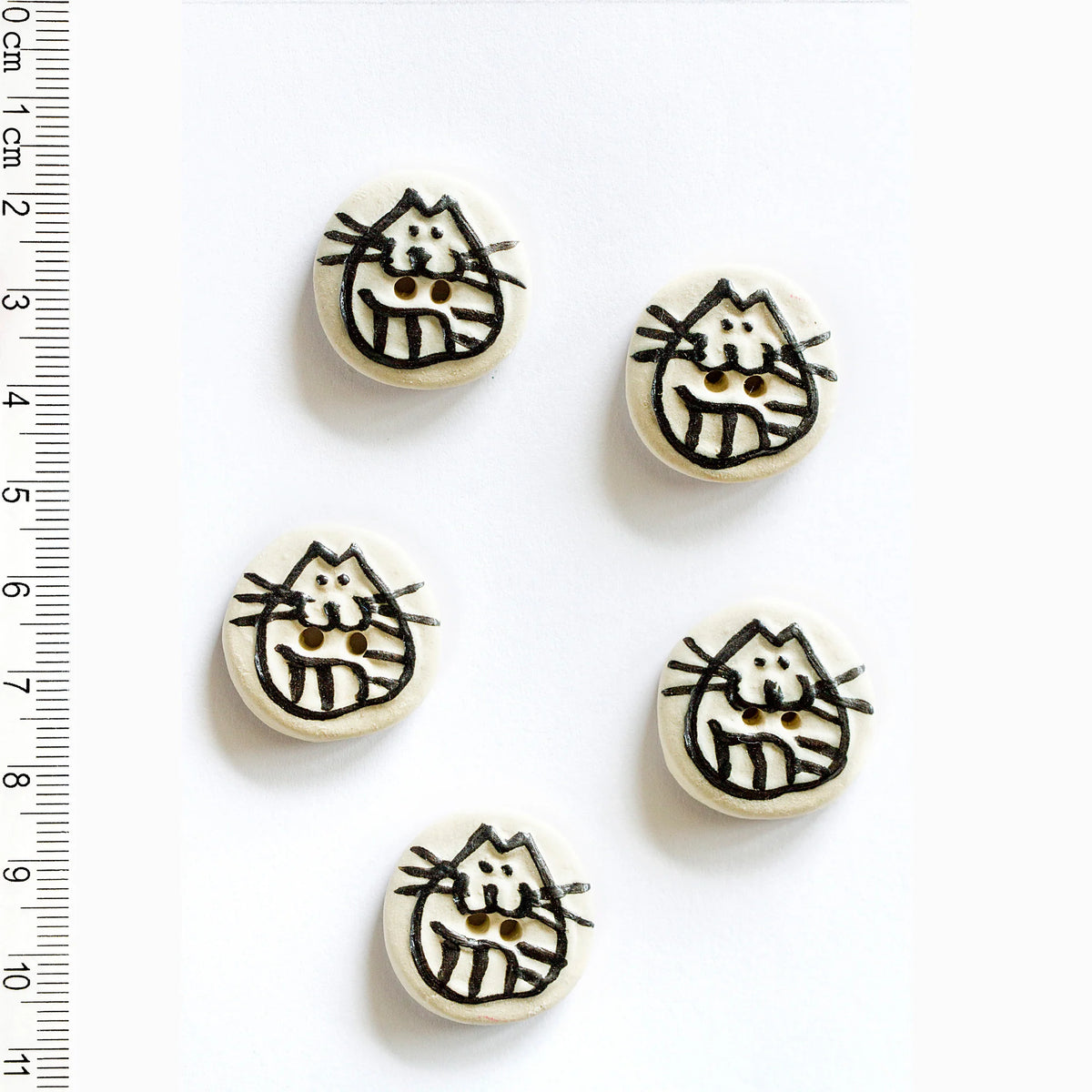 Black & White Cat Buttons