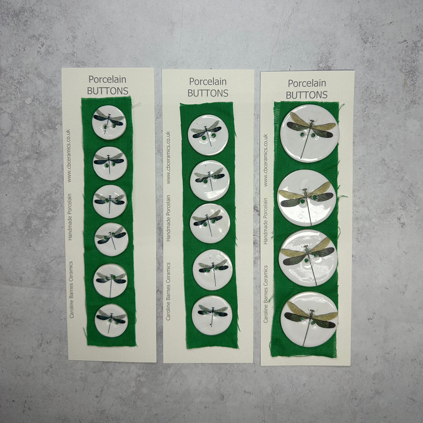 Dragonfly Porcelain Buttons