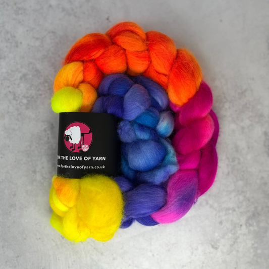 Hand Dyed Polwarth Fibre