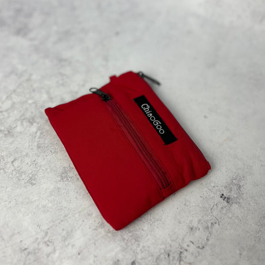 Red Twist shortie set, closed.