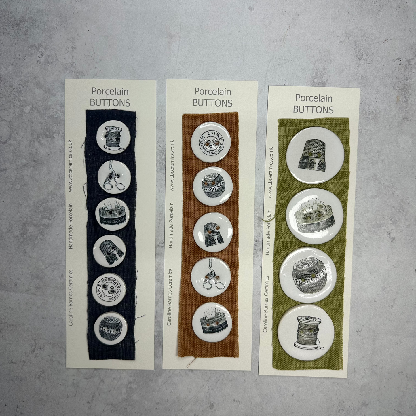 Haberdashery Porcelain Buttons