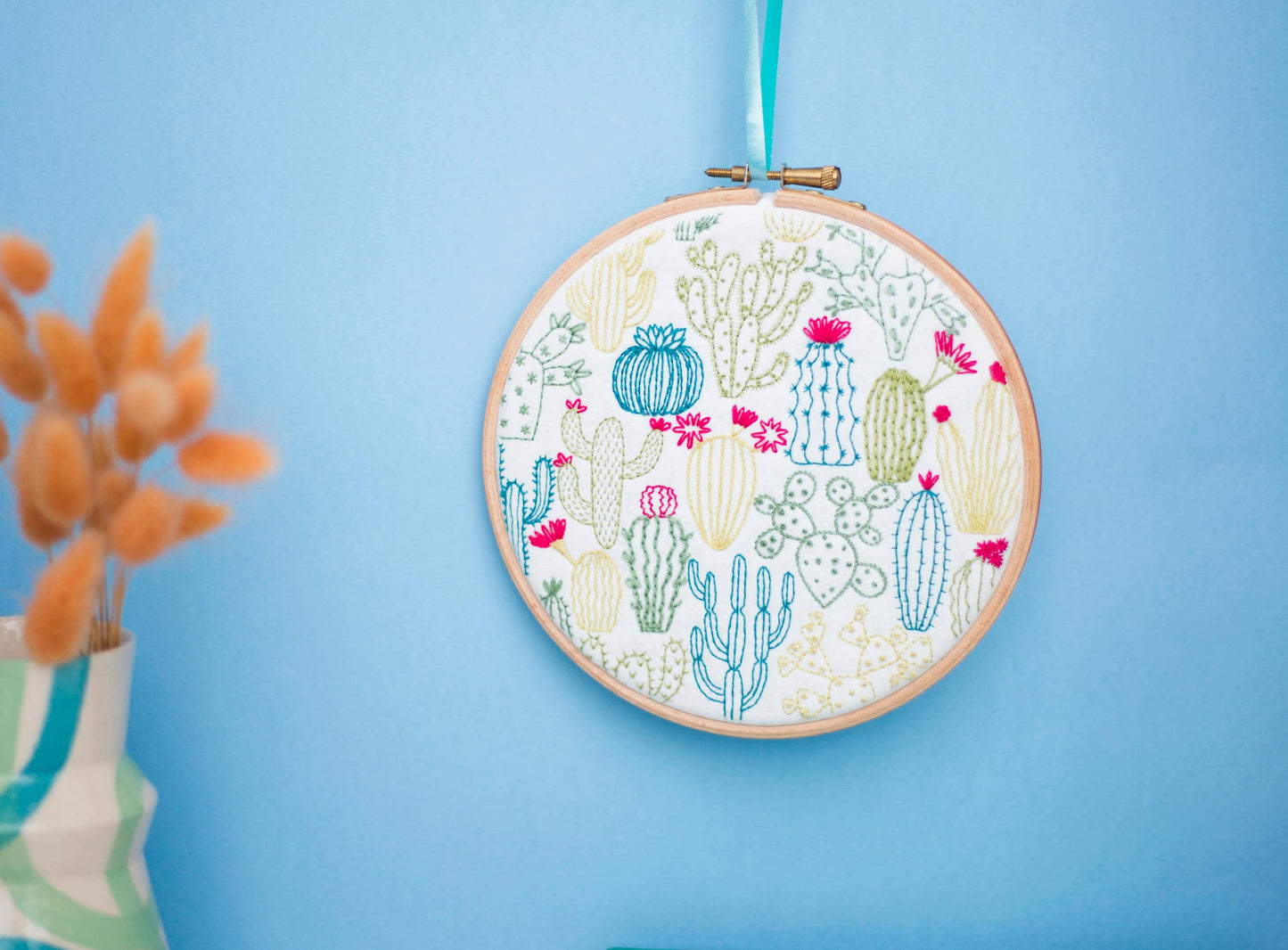 Cactus Handmade Embroidery Kit Hoop Art