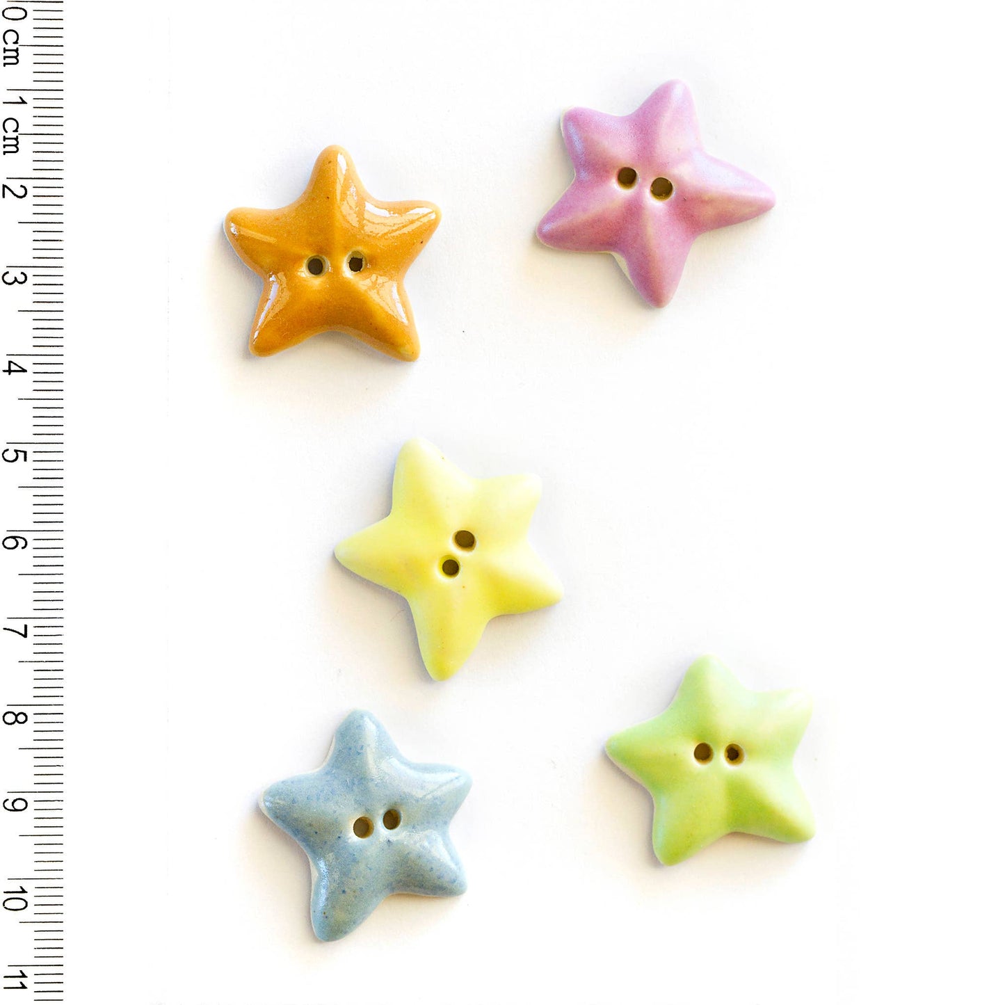 Mixed Colour Star Sewing Buttons