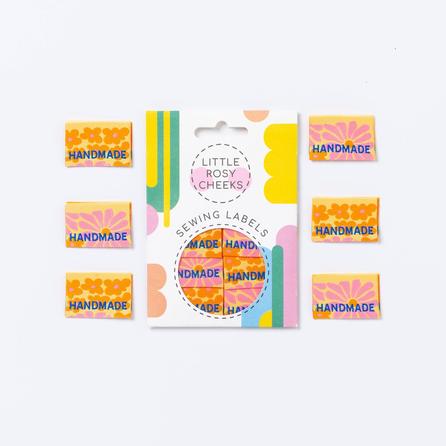 HANDMADE FLOWER POWER Sewing Labels Tags