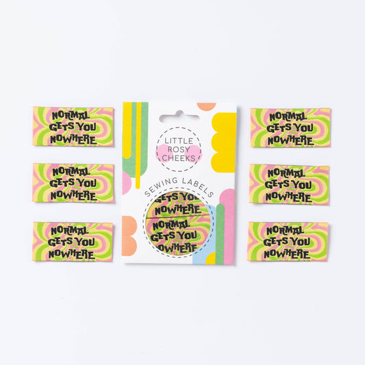 NORMAL GETS YOU NOWHERE - Sewing Labels Tags