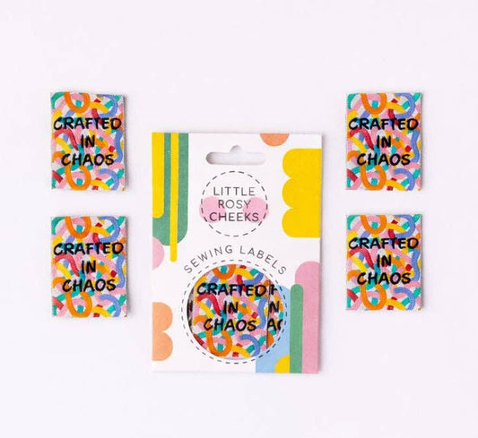 CRAFTED IN CHAOS  - Sewing Labels Tags