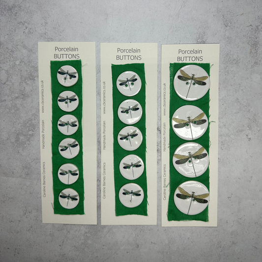 Dragonfly Porcelain Buttons