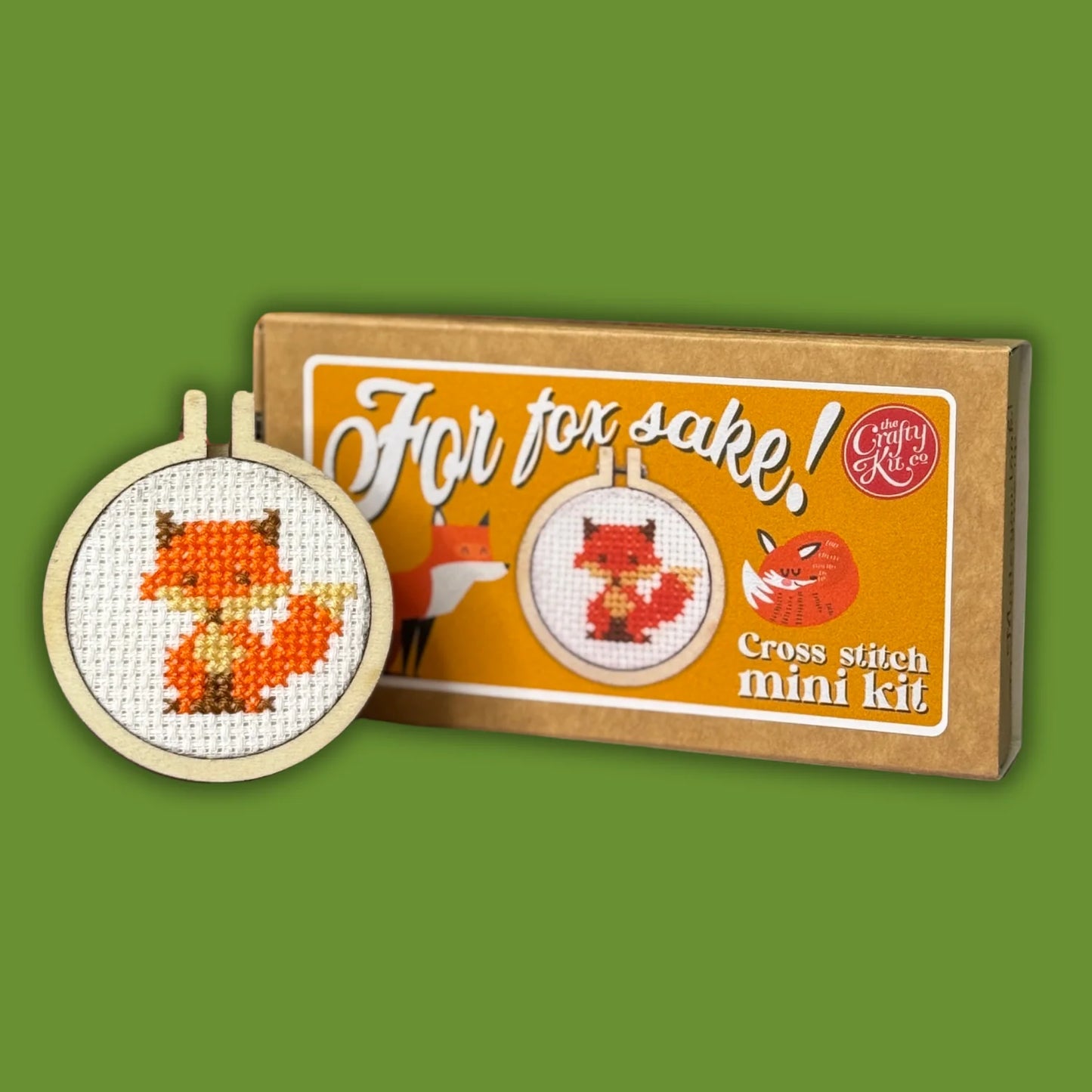 Matchbox Mini Cross Stitch Kit: For Fox Sake!