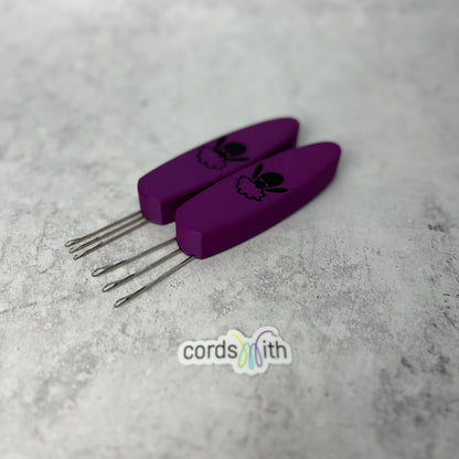 Cordsmith Purple Tool, Mini Size on the left and original on the right.