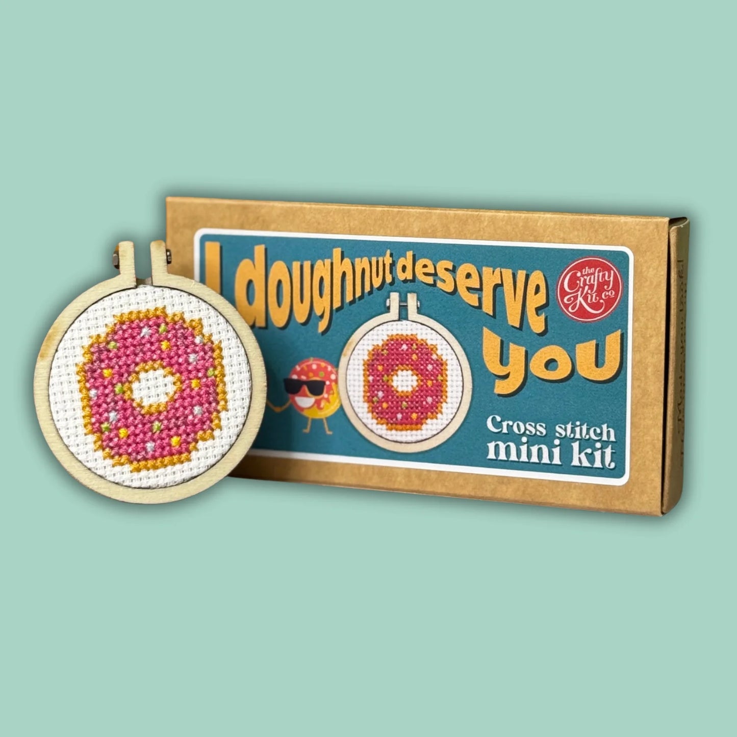 Matchbox Mini Cross Stitch Kit: I Doughnut Deserve You