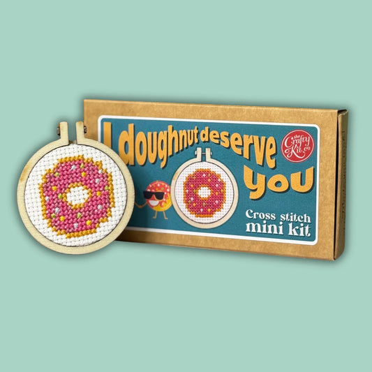 Matchbox Mini Cross Stitch Kit: I Doughnut Deserve You