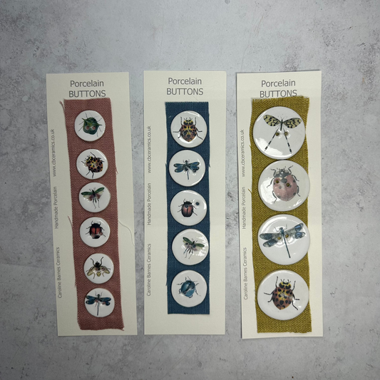 Insect Porcelain Buttons