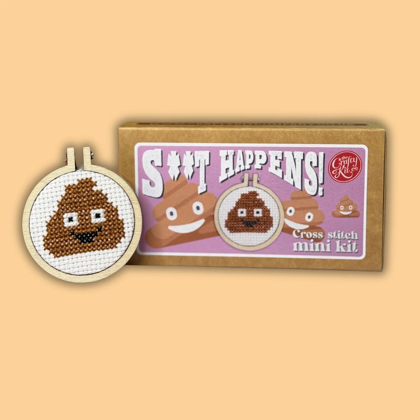 Matchbox Mini Cross Stitch Kit: S**T Happens!