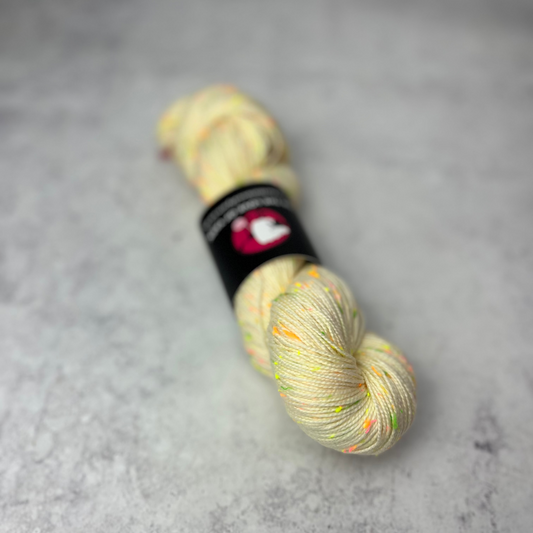 Undyed Merino Neon Neps Sock