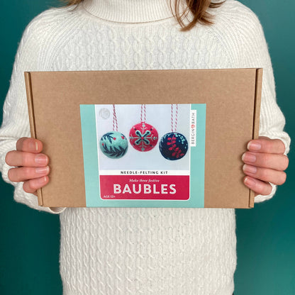 Christmas Baubles Needle Felting Kit
