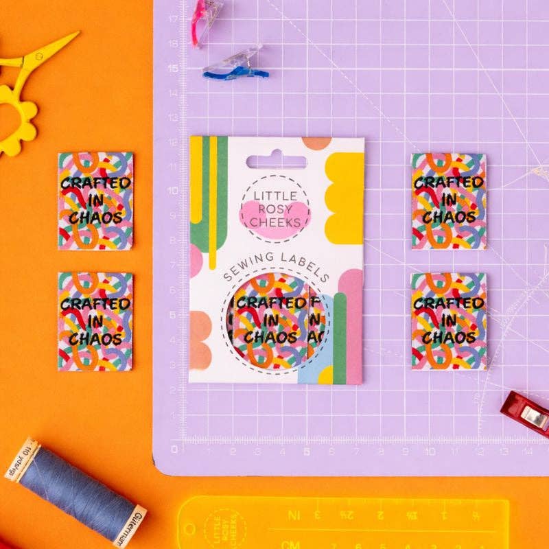 CRAFTED IN CHAOS  - Sewing Labels Tags