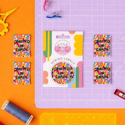CRAFTED IN CHAOS  - Sewing Labels Tags