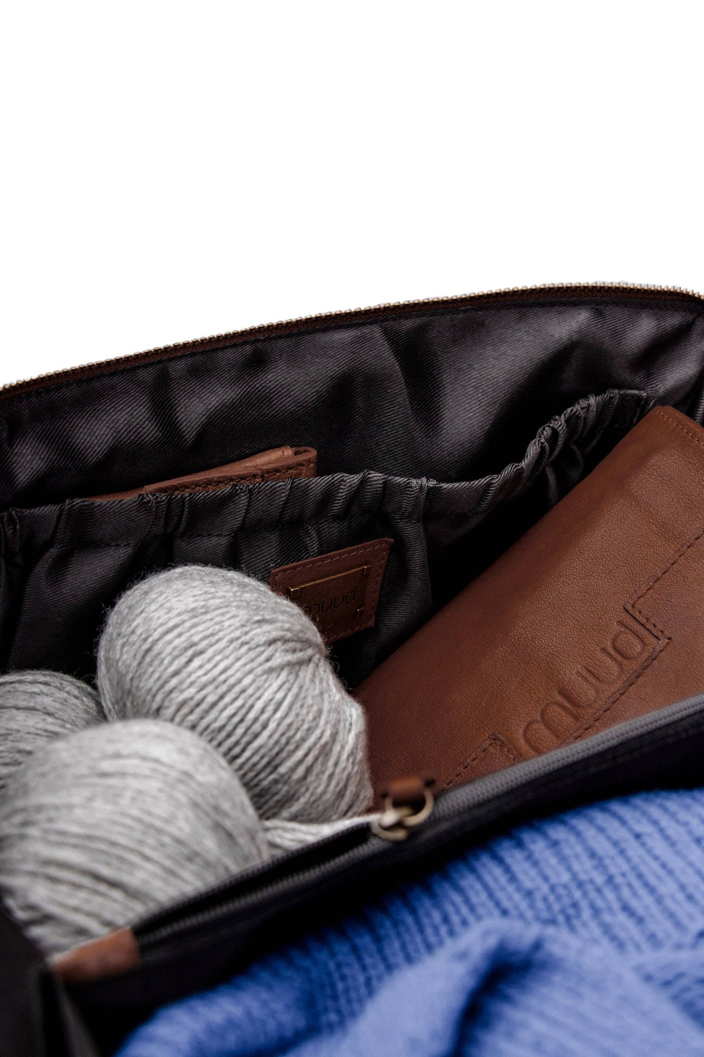 Cleo midi Project Bag: Rich Brown