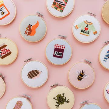 Bat Cross Stitch Kit for Beginners